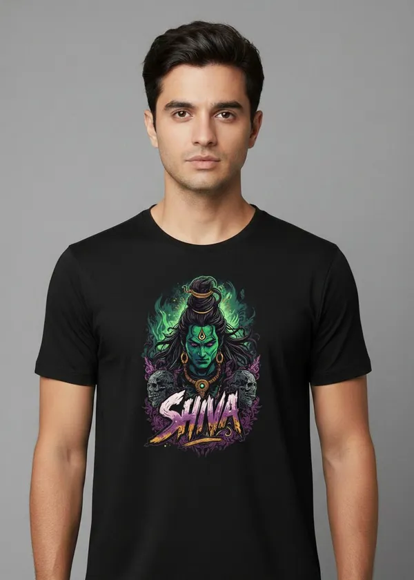 Black_Pure_Cotton_Round_Neck_Short_Sleeve_T_Shirt_For_Men