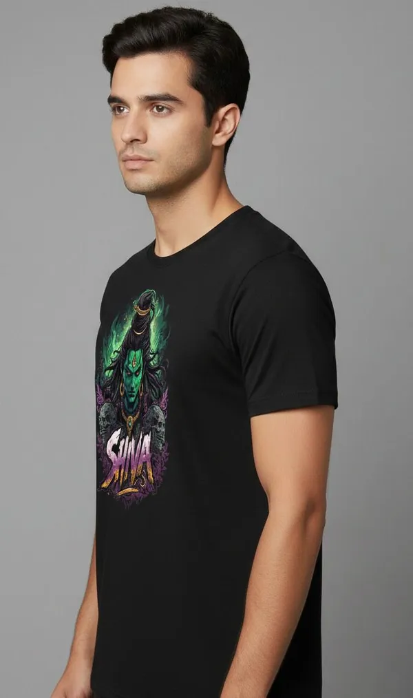 Black_Pure_Cotton_Round_Neck_Short_Sleeve_T_Shirt_For_Men