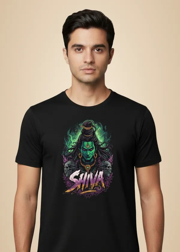 Black_Pure_Cotton_Round_Neck_Short_Sleeve_T_Shirt_For_Men