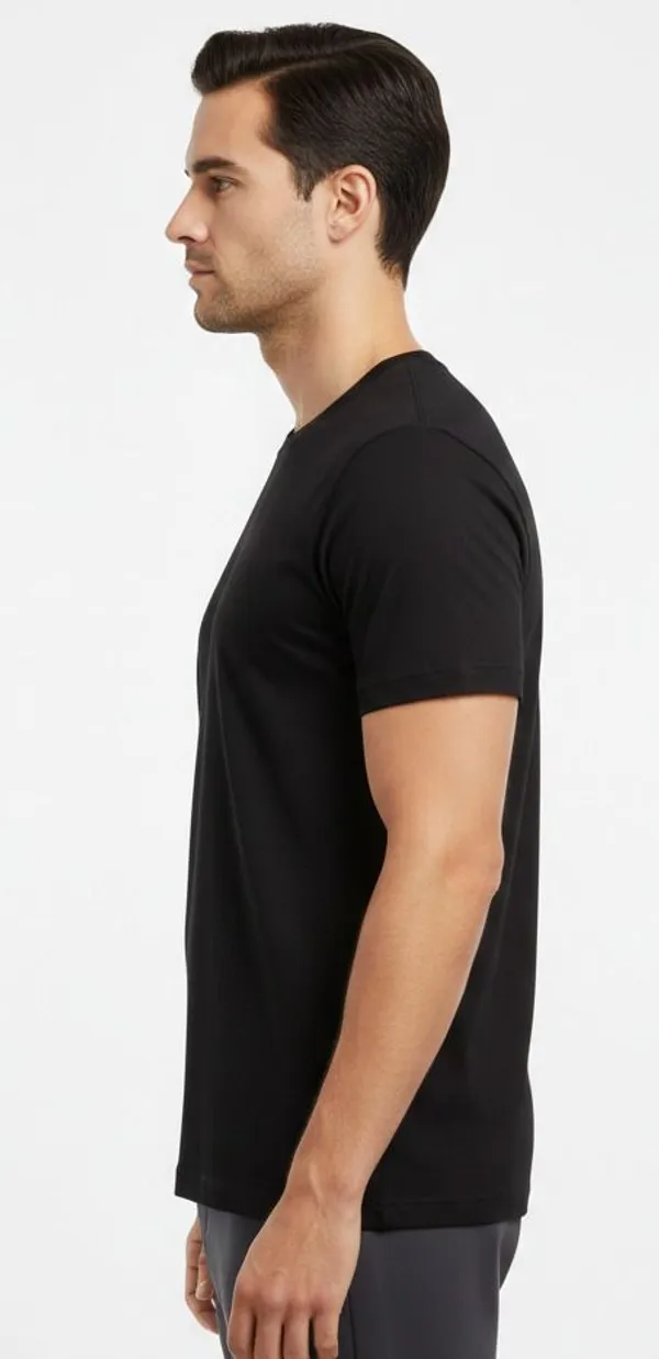 Black_Pure_Cotton_Round_Neck_Half_Sleeve_T_Shirt_For_Men