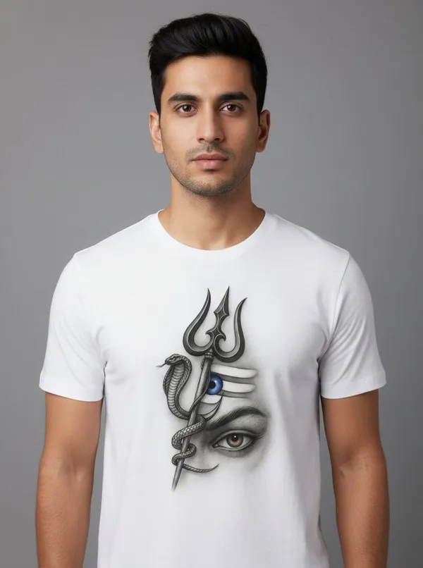 White_Pure_Cotton_Round_Neck_Half_Sleeve_T_Shirt_For_Men