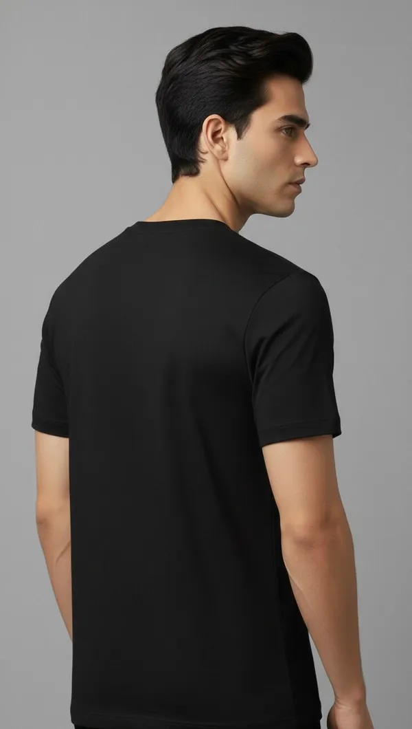 Navy_Blue_Pure_Cotton_Round_Neck_Half_Sleeve_T_Shirt_For_Men