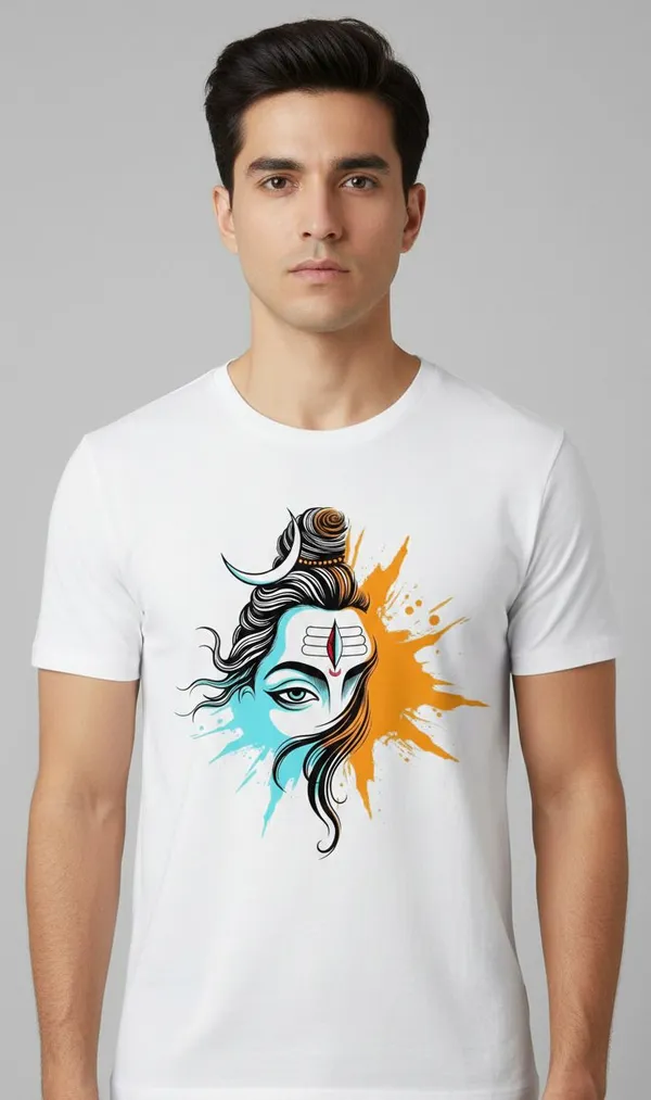 White_Pure_Cotton_Round_Neck_Half_Sleeve_T_Shirt_For_Men