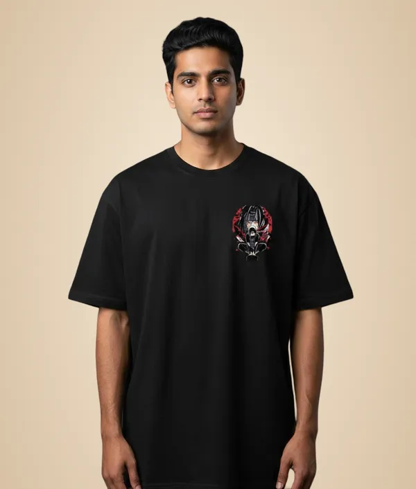 Black_Pure_Cotton_Round_Neck_Short_Sleeve_T_Shirt_For_Men
