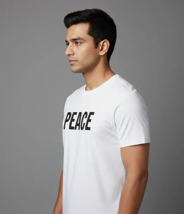 White_Pure_Cotton_Round_Neck_Short_Sleeve_T_Shirt_For_Men