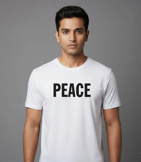 White_Pure_Cotton_Round_Neck_Short_Sleeve_T_Shirt_For_Men