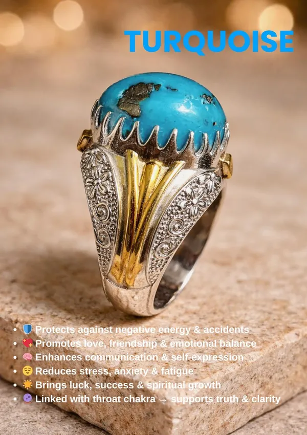 Turquoise_Stone_Ring_With_Ornate_Silver_And_Gold_Tone_Band