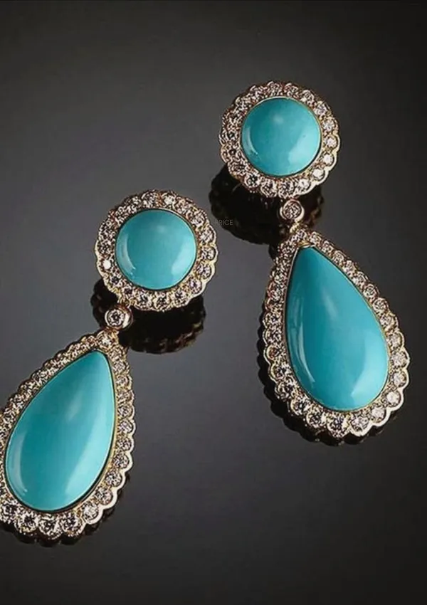 Elegant_Turquoise_Stone_Drop_Earrings_With_Diamond_Like_Halo