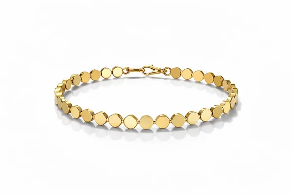Gold_Gold_Toned_Hamitite_Anklet_For_Unisex