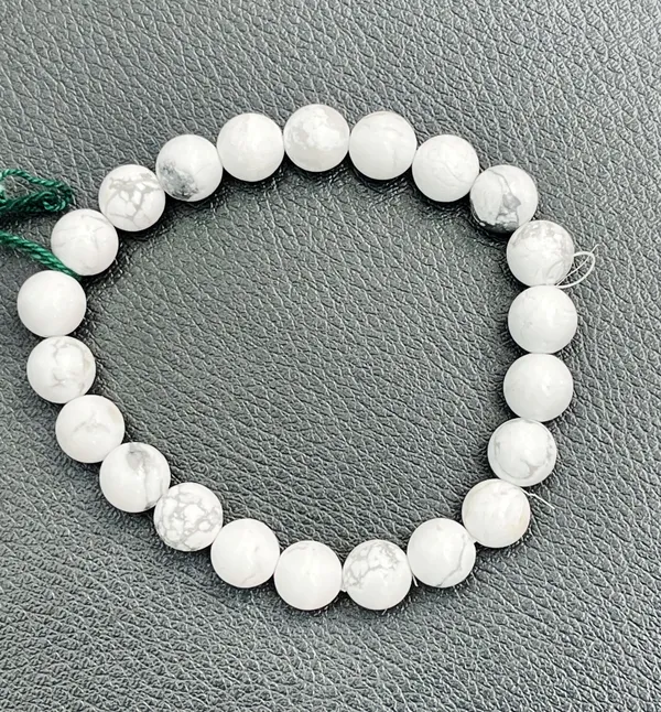 White_White_Howlite_Beaded_Bracelet_For_Women