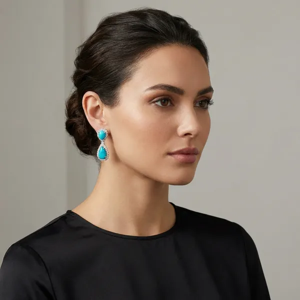 Turquoise_Double_Drop_Crystal_Border_Earrings
