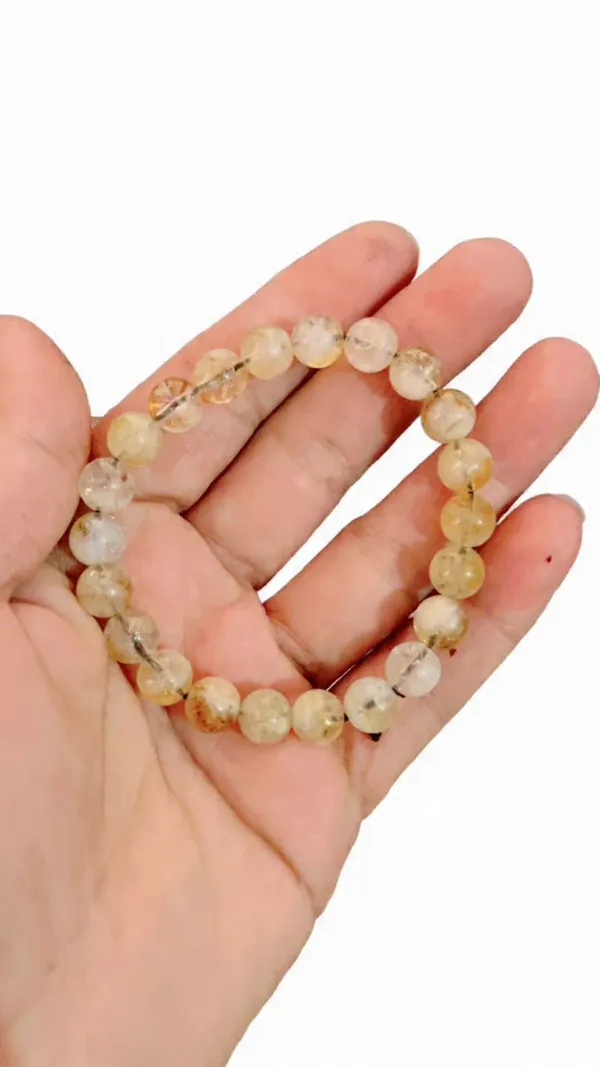 White_Natural_Citrine_Crystal_Bead_Bracelet_For_Unisex
