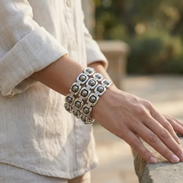 Silver_Pyrite_Bracelet_For_Unisex