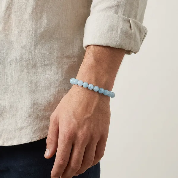 Blue_Aquamarine_Beaded_Bracelet_For_Unisex