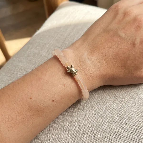 Peach_Hamitite_Stone_And_Bracelet_Rosequartz_For_Unisex