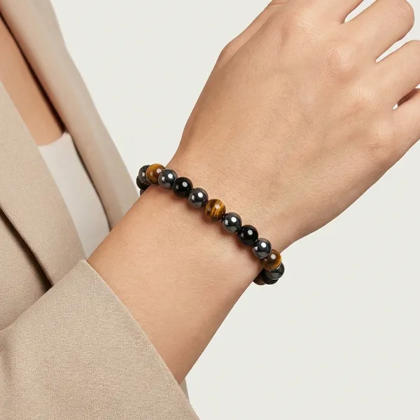 Black_Triple_Protection_Bracelet_Tiger_Eye_Black_Onyx_And_Hematite_Mix_For_Unisex