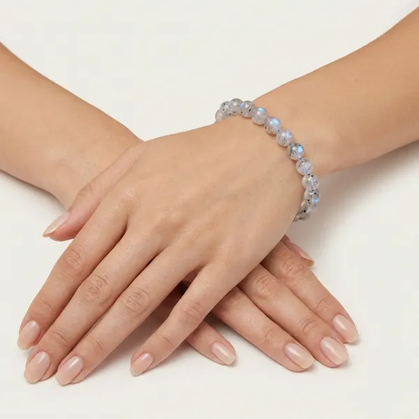 White_Labradorite_Beaded_Stretch_Bracelet_For_Women