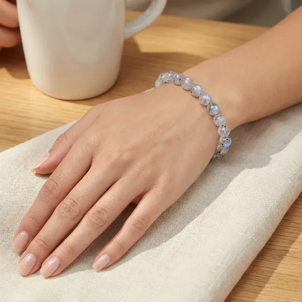 White_Labradorite_Beaded_Stretch_Bracelet_For_Women