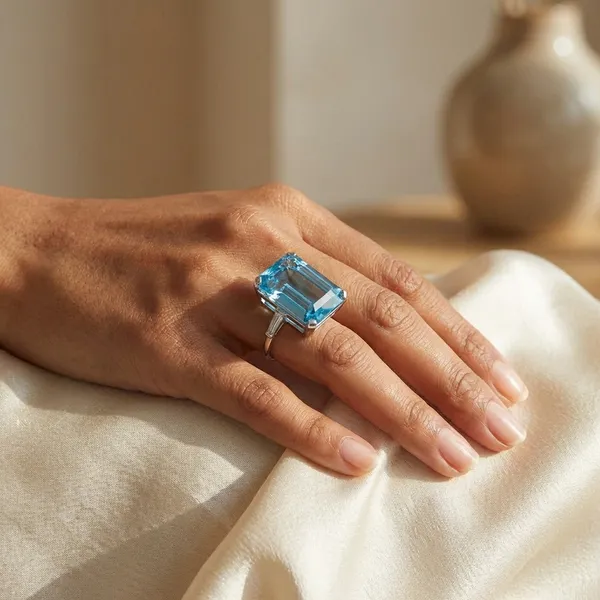Blue_Topaz_Emerald_Cut_Statement_Ring_With_Diamond_Accents