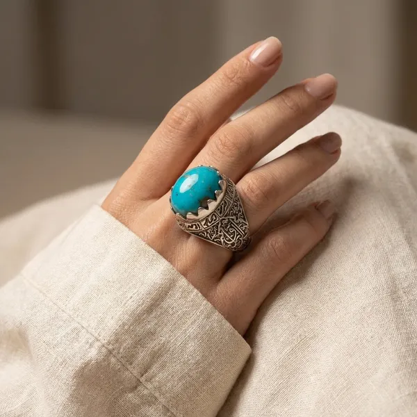 Turquoise_Stone_Ring_With_Arabic_Calligraphy_Engraving_Silver_Toned_Metal_Band