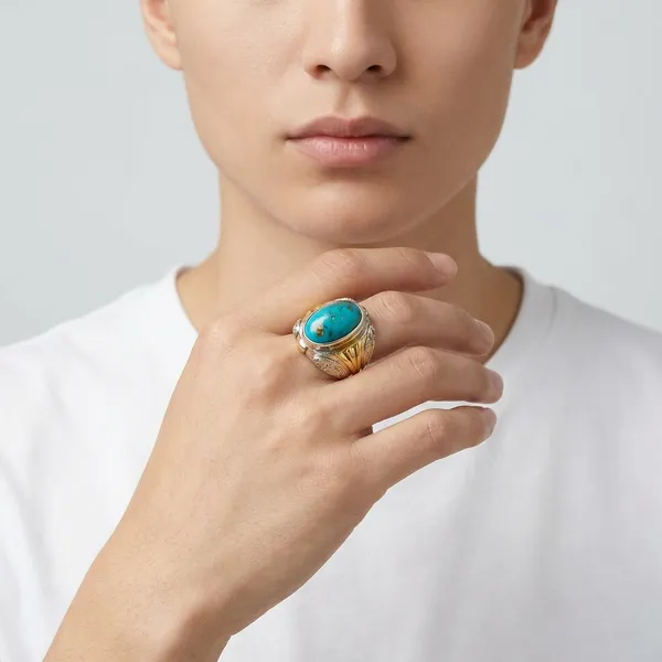 Turquoise_Gemstone_Statement_Ring_With_Ornate_Gold_Toned_Setting