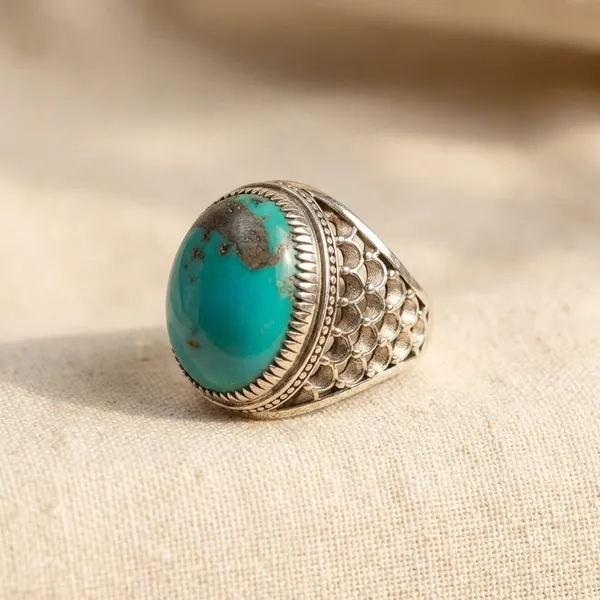 Natural_Turquoise_Stone_Silver_Tone_Statement_Ring