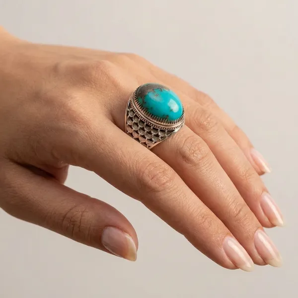 Natural_Turquoise_Stone_Silver_Tone_Statement_Ring