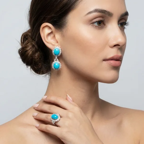 Turquoise_Stone_Jewellery_Set_Earrings_And_Ring_With_Crystal_Detailing