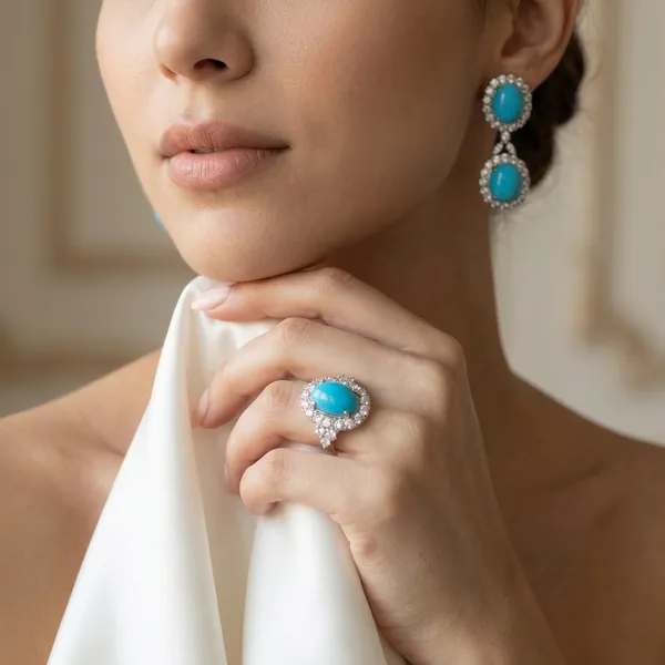Turquoise_Stone_Jewellery_Set_Earrings_And_Ring_With_Crystal_Detailing