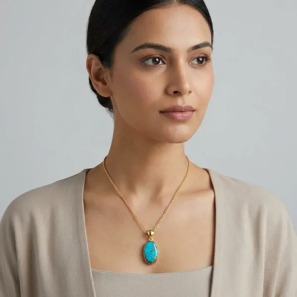 Natural_Turquoise_Stone_Pendant_With_Gold_Toned_Setting