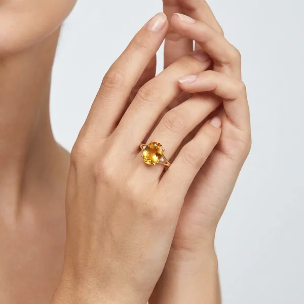 Natural_Yellow_Topaz_Gemstone_Ring_In_Gold_Plated_Setting