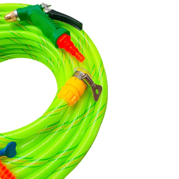 1/2_Inch_3-Layered_Braided_Water_Hose_Pipe_With_Water_Sprayer,_Tap_Connector_&_Clamps_For_Gardening,_Car_Washing,_Home_Use_Etc