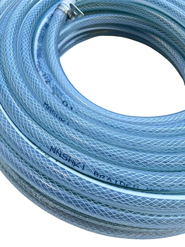 PVC_Braided_Garden_Hose_Pipe_with_Tap_Connector_&_Key_Clamps_|_Heavy_Duty_Flexible_Water_Pipe_for_Gardening,_Car_Wash,_Floor_Cleaning_&_More