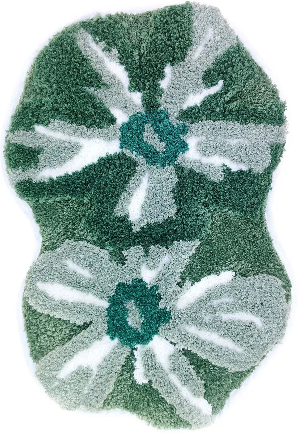 Pack_Of_2_Multicolor_And_Green_Green_Microfiber_Self_Design_Rectangular_Mat_For_Door_And_Floor
