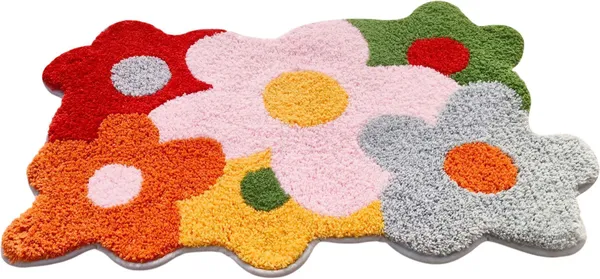 Pack_Of_2_Multicolor_And_Green_Green_Microfiber_Self_Design_Rectangular_Mat_For_Door_And_Floor
