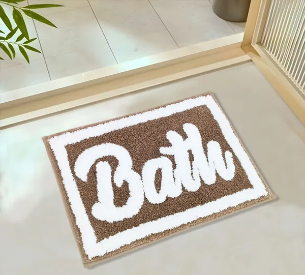 Brown_Microfiber_Text_Rectangular_Mat_For_Door_And_Floor