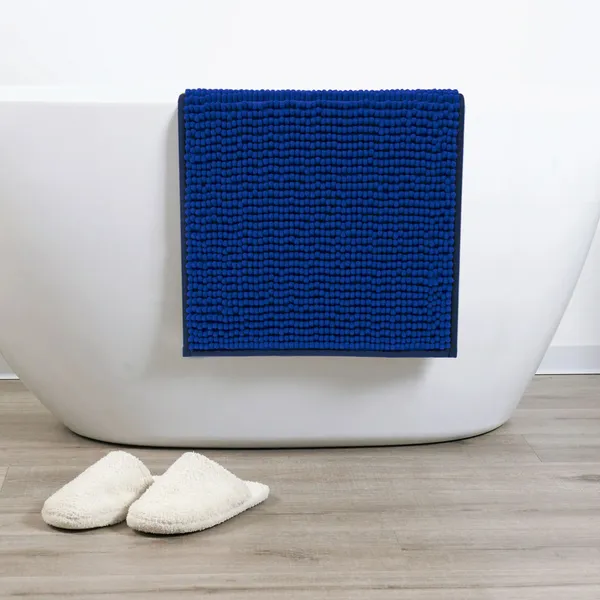 Pack_Of_2_Dark_Blue_Microfiber_Solid_Rectangular_Mat_For_Door_And_Floor