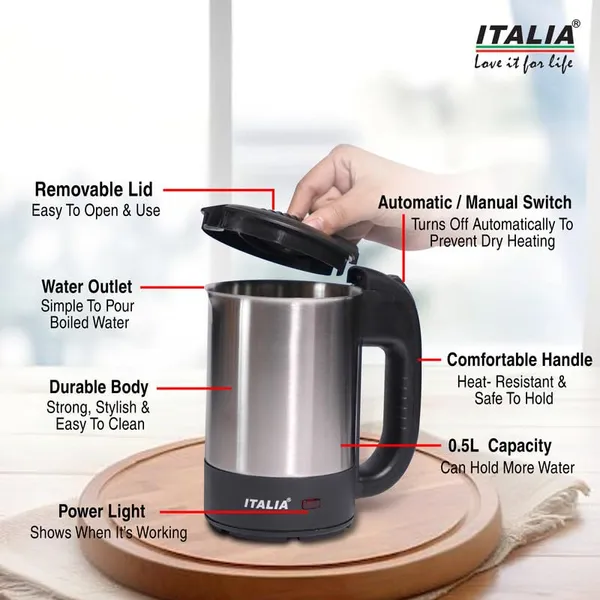 ITALIA_Premium_Stainless_Steel_Electric_Kettle_Rapid_Boil,_Auto_Safety_Shut-Off,_Water_Heater_for_Kitchen_&_Travel_(0.5,_litres)