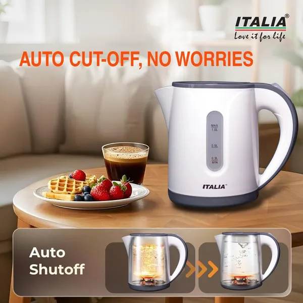 ITALIA_1_Litre_1000W_Electric_Kettle_|_Cool_Touch_Body,_Auto_Shut-Off_&_Boil-Dry_Protection_|_Cordless_Jug_for_Tea_&_Coffee_|_Water_Boiler