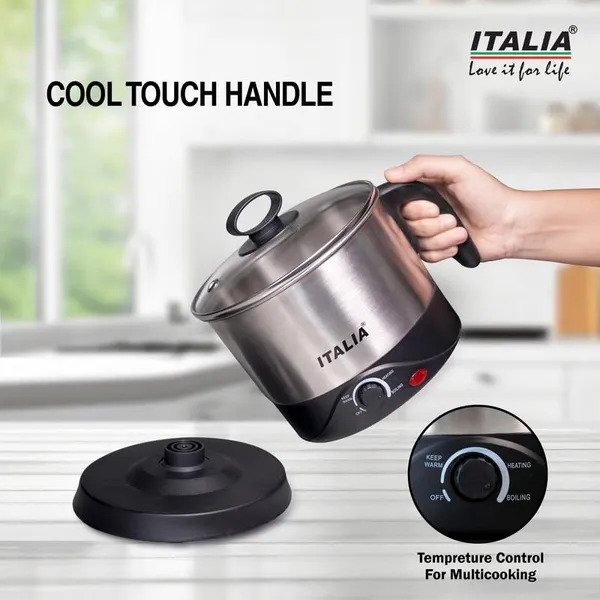 ITALIA_1.2L_Electric_Multi_Kettle_&_Cooker_|_Stainless_Steel_Pot_with_Temperature_Control_&_Boil-Dry_Protection