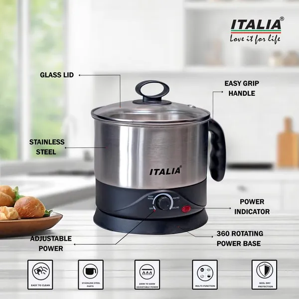 ITALIA_1.2L_Electric_Multi_Kettle_&_Cooker_|_Stainless_Steel_Pot_with_Temperature_Control_&_Boil-Dry_Protection