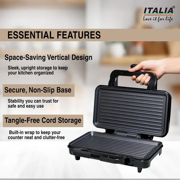 ITALIA_900W_Jumbo_Grill_&_Panini_Press_|_Non-Stick_Sandwich_Maker_with_Floating_Hinge_&_Shockproof_Body