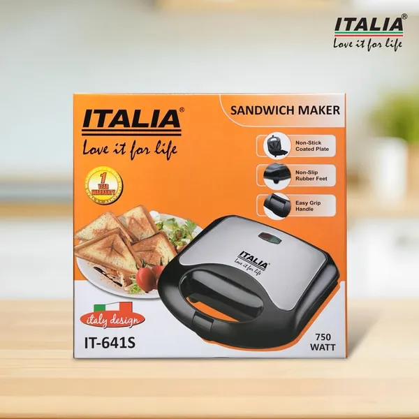 ITALIA_750W_Sandwich_Maker_|_Deep_Fill_Cut_&_Seal_Plates_for_Bigger_Sandwiches_|_Non-Stick_Toaster_with_Cool-Touch_Handle_&_Lock_|_for_Toasties_&_Breakfast