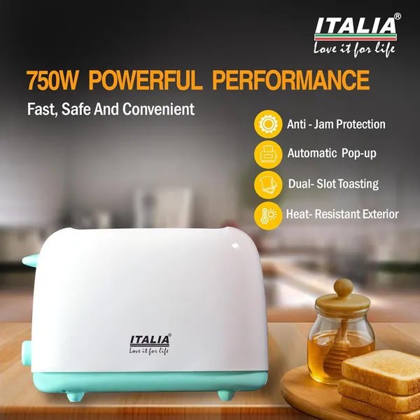 ITALIA_2_Slice_Pop-up_Toaster_|_750W_Bread_Toaster_with_6_Browning_Levels,_Auto_Pop-up,_Anti-Jam_Safety,_Easy_Clean,_Compact_Design_–_White_&_Mint