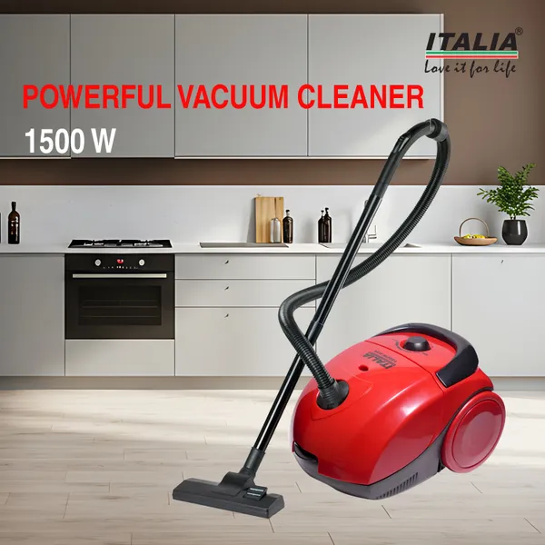 ITALIA_1500W_Canister_Vacuum_Cleaner_|_1.5L_Reusable_Dust_Bag_&_Bag-Full_Indicator_|_Auto_Cord_Rewind_|_for_Deep_Cleaning_of_Home,_Floors_&_Carpets