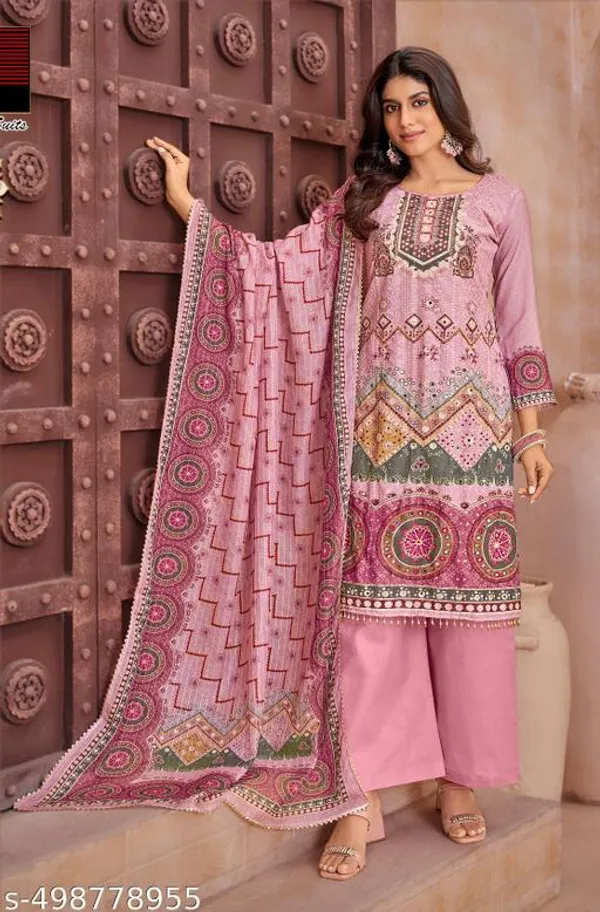 Pink_Chinon_Fabrics_Unstitched_Suit_With_Stitched_Chinon_Gharara_And_Chinon_Dupatta_For_Women