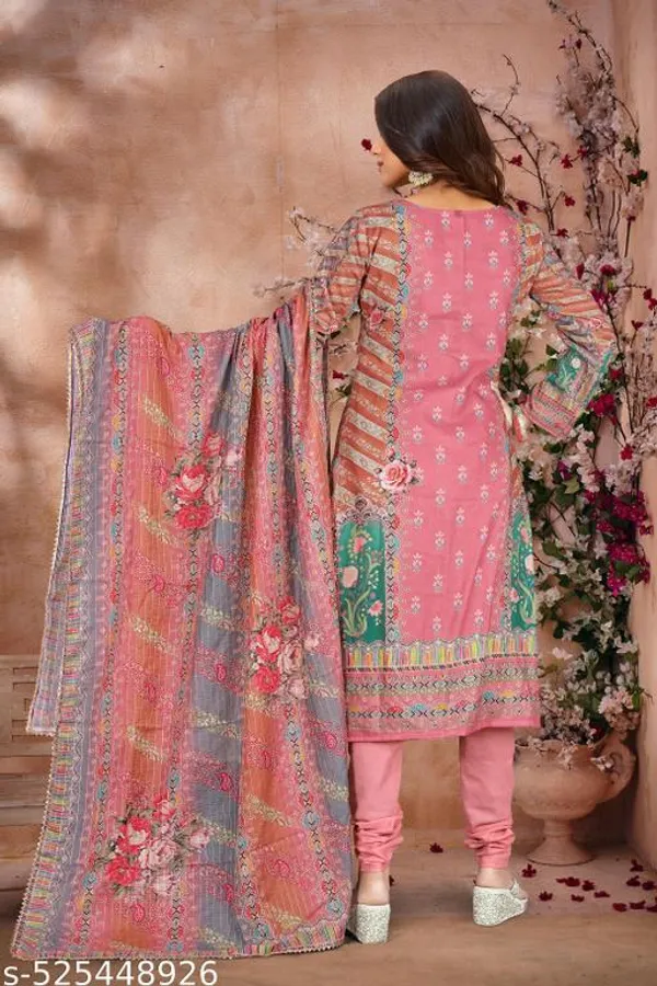 Pink_Muslin_Fabric_Unstitched_Suit_With_Muslin_Dupatta_And_Rayon_Bottom_For_Women