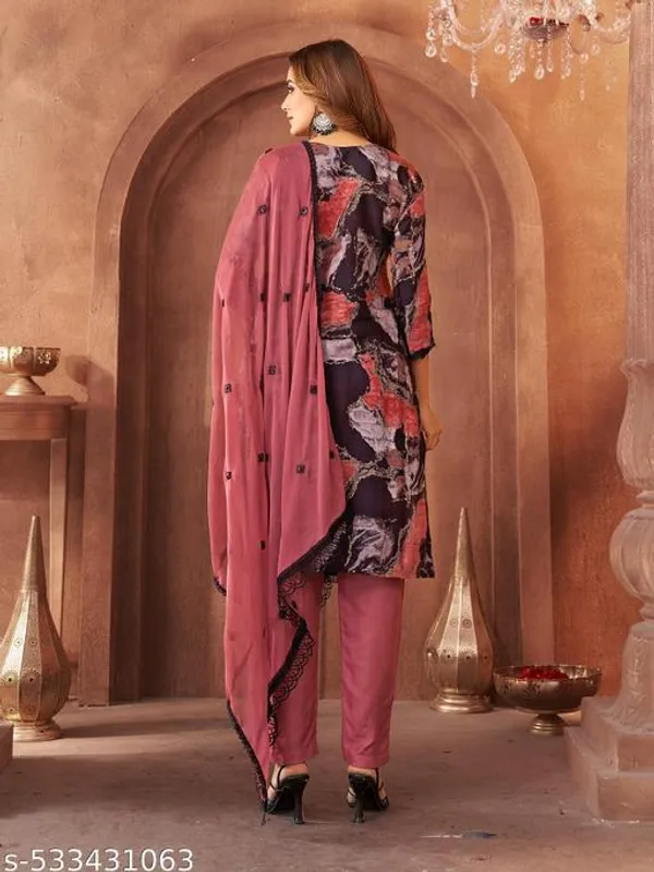 Black_Muslin_Fabric_Unstitched_Suit_With_Muslin_Dupatta_And_Rayon_Bottom_For_Women