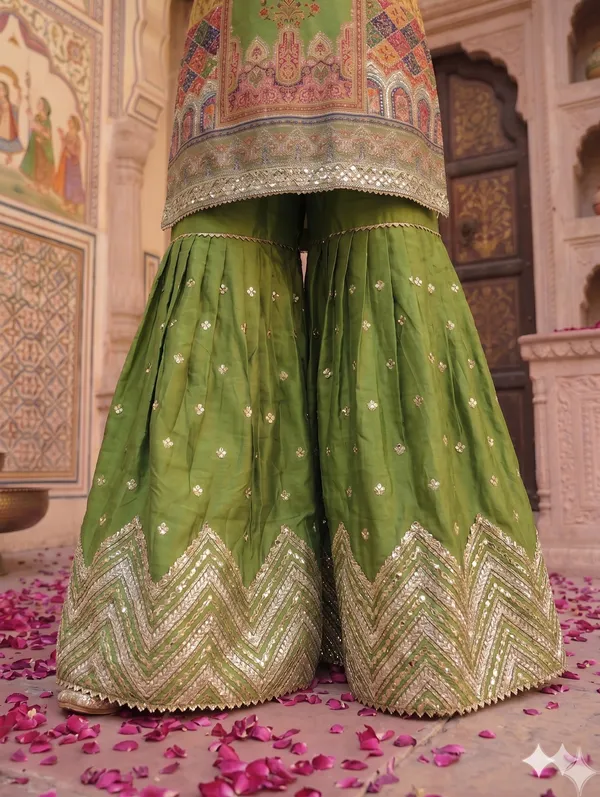 Chinon_Fabric_Semi_Stiched_Suit_With_Chinon_Digital_Print_Mirror_Work_Dupatta_And_Chinon_Garara