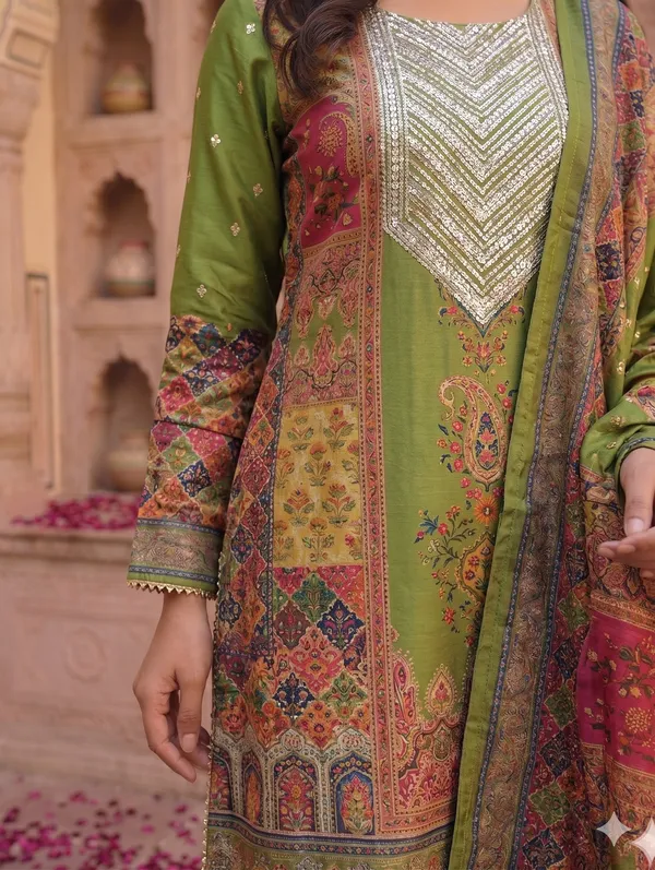 Chinon_Fabric_Semi_Stiched_Suit_With_Chinon_Digital_Print_Mirror_Work_Dupatta_And_Chinon_Garara